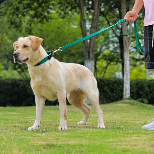 Waterproof Dog Collar, Easy to Clean Rubber Dog Collars with Quick Release Buckle Fits Small Medium or Large Dogs (Emerald Green, M < 11.8-18.5 inch) - color: Emerald Green, size: M (11.8-18.5 inch)