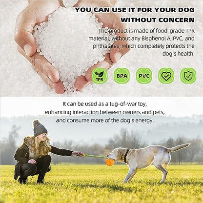 iFur Dog Pumpkin Fetch Toy, Interactive Tug of War Dog Toy, Boredom and Stimulating Chew Toys for Dogs, Tough Indoor/Outdoor Rope Enrichment Toy for Small Medium Large Breed (Fetch)