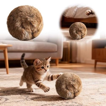 Rabbit Fur Ball Cat Toy, Soft Fluffy Rabbit Fur Cat Toys, Furry Catnip Rabbits Furs Balls with Washable & Fun to Chase, for Kicks & Games, for Indoor Exercise Ball & Bonding Cat (5PCS)