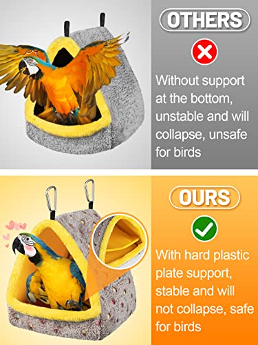 Large Winter Warm Bird Nest House, Comfortable Bird Bed for Cage with Mat, Hanging Hammock Shed Hideaway Hut Gift for Macaws African Grey Amazon Parrots - size: Large
