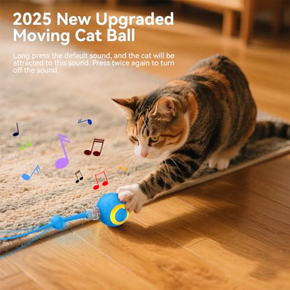 Smart Interactive Cat Dog Toys, Automatic Pet Toys for Bored Indoor Cats and Dogs, Motion Activated, USB Rechargeable, Christmas Pet Birthday Gifts (Blue) - color: Blue