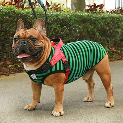 iChoue French Bulldog Harness Adjustable Padded Locked Buckle with Handle for Frenchie Pug English Boston Terrier Dogs, Red, Small - color: A Harness Red, size: Small ( 5 - 25 lbs )