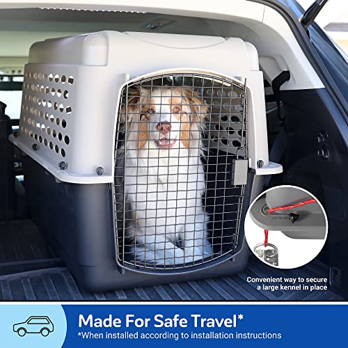 Petmate Vari Dog Kennel - Portable Dog Carriers & Crates for Large Dogs, Airline-Friendly, Durable Plastic, Pet Carrier For Home and Travel, 40 Inches, Taupe and Black - size: 40"L x 27"W x 30"H