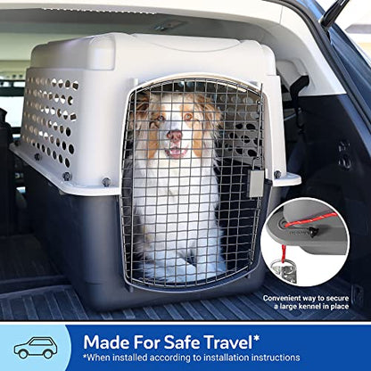 Petmate Vari Dog Kennel - Portable Dog Carriers & Crates for Large Dogs, Airline-Friendly, Durable Plastic, Pet Carrier For Home and Travel, 40 Inches, Taupe and Black - size: 40"L x 27"W x 30"H