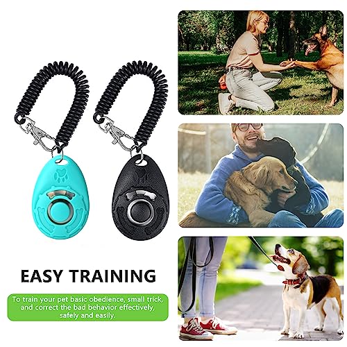 Dog Treat Pouch - 3 Ways to Wear Treat Pouches for Pet Training and 2 Pieces Clicker Taining for Dogs, Dog Training Treat Pouch Bag and Dog Clicker for Training with Waist Belt Shoulder Strap - Paws - color: Pas Pattern