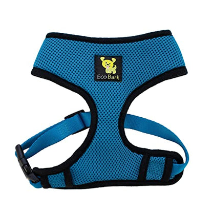 EcoBark Dog Harness - Eco-Friendly Max Comfort Harnesses - Luxurious Soft Mesh Halter - Over the Head Harness Vest- No Pull and No Choke for Puppy, Toy Breeds & Small Dogs (Small, Teal Blue) - color: Teal Blue