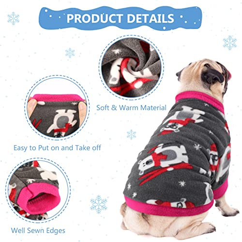 8 Pieces Dog Sweaters for Small Dog Girl Boy Winter Chihuahua Clothes Puppy Sweater Warm Shirt Puppy Fleece for Halloween Christmas Pajamas Yorkie for Pets Pup Cat, Small - size: Small
