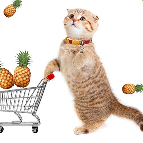 4 Pack Cat Kitten Collar Breakaway with Bell Quick Release Safe Buckle Adjustable Cat Kitten Collar - color: 2#Fruit, size: Kitten(Neck:6"-8")