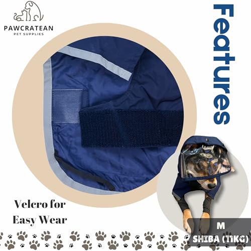 Dog Raincoat, Water Resistant, Adjustable, Cool Design (Dark Blue, Small) - color: Dark Blue, size: Small