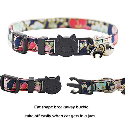 Bowtie Cat Collars Breakaway with Bell, Adjustable Cute Kitty Collars Safety Buckle Kitten Collar for Cat Puppy 7.5-11in (20) - color: 20