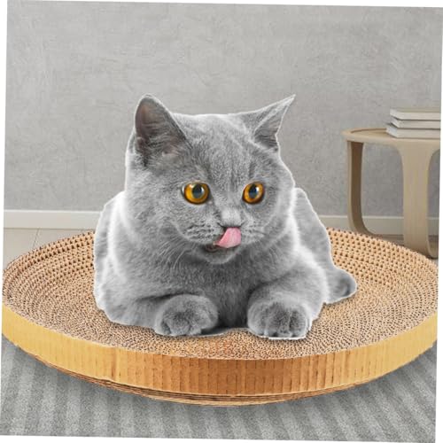 Toddmomy 3pcs Reusable Cat Scratcher Replacement Pads Wear-Resistant Corrugated Cardboard Scratch Pads for Indoor Cats Convenient Floor Scratchers