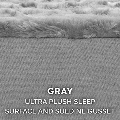 Furhaven Replacement Dog Bed Cover Ultra Plush Faux Fur & Suede Mattress, Machine Washable - Gray, Jumbo (X-Large) - color: Gray, size: Jumbo (X-Large) (Pack of 1)