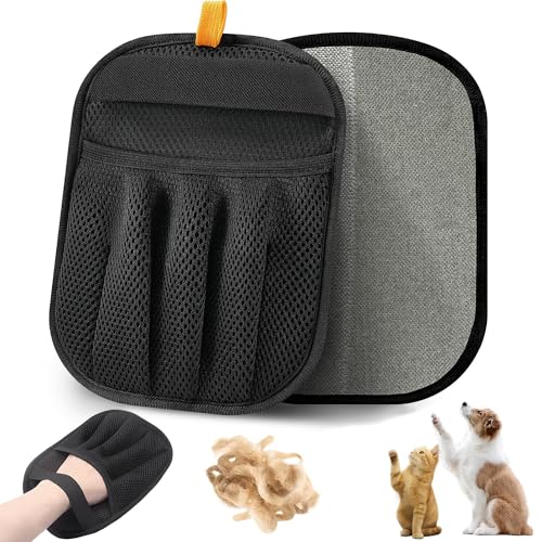 2-Pack Reusable Pet Hair Remover Gloves for Dogs & Cats – Electrostatic Dehairing Glove for Sofas, Furniture, Carpets, Car Seats & Pet Grooming – Eco-Friendly, Washable, Multi-Surface Tool