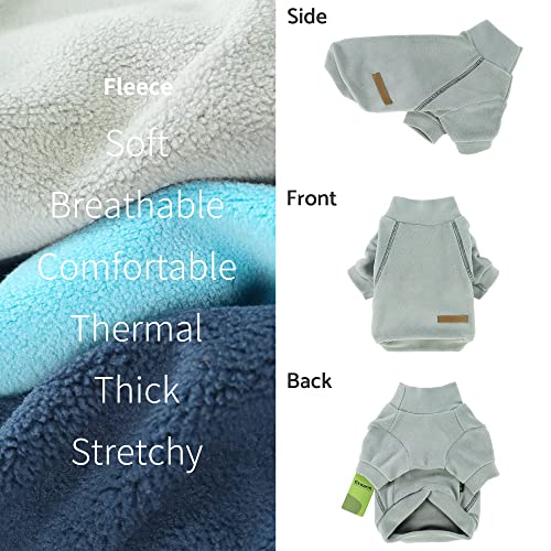 Fitwarm 3 Pack Classic Fleece Dog Sweater, Turtleneck Dog Sweatshirt, Dog Winter Clothes for Small Dogs Boy Girl, Pet Pullover Jacket, Cat Apparel, Blue, Grey, Navy, XS - color: Blue-Grey-Navy, size: X-Small
