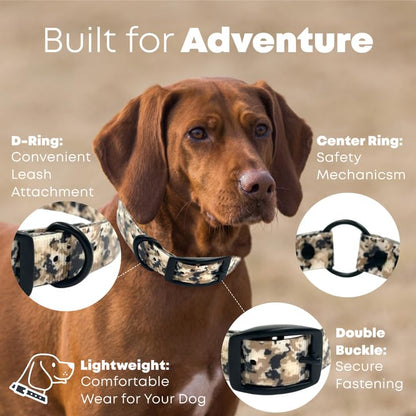Regal Dog Products Large Camo Hunting Dog Collar with Custom Engraved Name Plate & Black Hardware | Waterproof Personalized Dog Collars for Big & XL Dog | Other Sizes for Puppies, Small & Medium Dogs - size: Large, style: Digital Camouflage