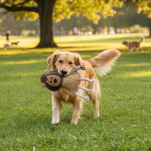 Natural Jute Dog Chew Toy – Lion Shape, Tough & Durable Puppy Teething Toy, Safe Eco-Friendly Chew, Interactive Training & Play Toy for Small, Medium & Large Dogs - style: Lion Shape