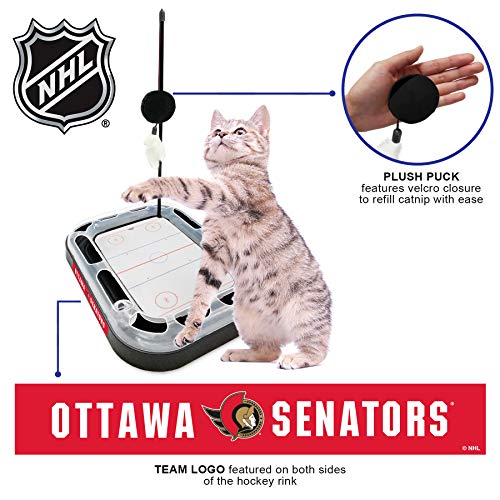 Pets First NHL Ottawa Senators Hockey Field Cat Scratching Toy - 5-in-1 Interactive Scratcher With Ball Bell in Tracks - color: Ottawa Senators