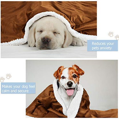 Dog Blankets for Small Dogs, Soft Puppy Blanket, Pet Blankets for Cats, Lightweight & Washable, Perfect for Dog Beds, Car Seats, Creat, 30x40 inches - color: Brown