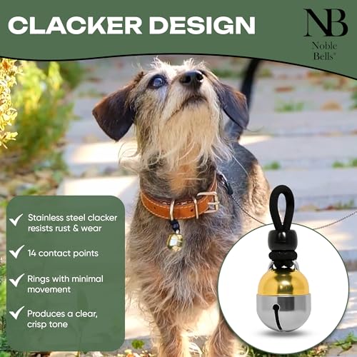 Noble Bells - Handmade in USA, Extra Loud Collar Bell for Cats and Dogs, Premium Brass and Nickel Silver - size: Medium