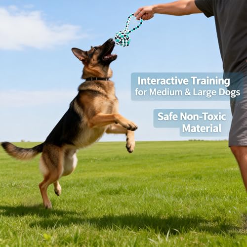 Natural Cotton Dog Rope Toys,Tough Tug of War Dog Toys for Large, Medium & Small Dogs, Tough Dog Rope Toys for Aggressive Chewers, Helps Clean Teeth & Prevent Furniture Destruction(8PCS) - color: colorful-8PCS