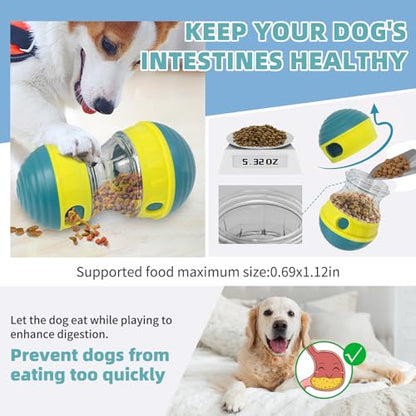 Interactive Dog Toys to Keep Them Busy, Puppy Puzzle Adjustable Food Dispenser Slow Feeder, Enrichment Treat Dispensing Toy Ball for Large/Medium/Small Breed Dogs Pet Gift