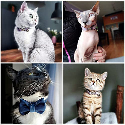 Cat Collar Personalized with Name Phone Number Engraved,Customized with Bell for Small Dogs Puppy Kitten - color: Yellow, size: S (6"-10")