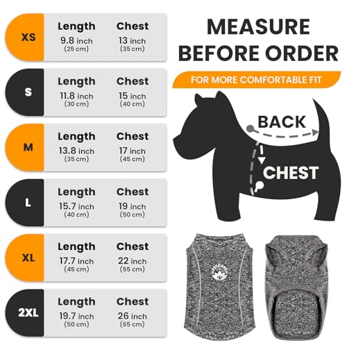 PETCARE Sun Protection Dog Shirts for Small Dogs Quick Dry Soft Stretchy Dog T-Shirts with Reflective Label Tank Top Sleeveless Vest Pet Clothes, Athletic Fabric, Black, S (Chest 15" Length 11.8") - color: Black, size: S ( Suggest 5-8 lbs)