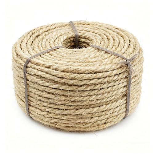 164Ft Sisal Rope for Cat Tree & Scratching Post Replacement, Scratcher Rope to Refresh Cat Furniture, Durable Cat Scratching Rope - color: 1/6 inch (4mm) Natural Color