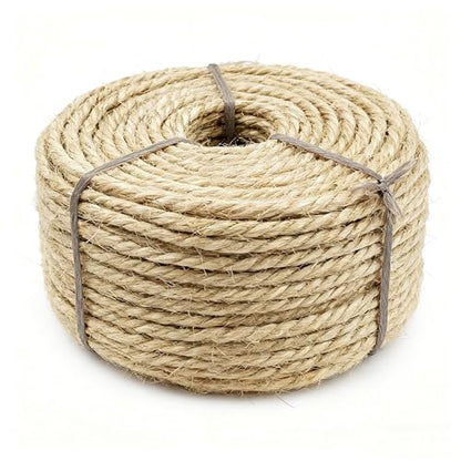 164Ft Sisal Rope for Cat Tree & Scratching Post Replacement, Scratcher Rope to Refresh Cat Furniture, Durable Cat Scratching Rope - color: 1/6 inch (4mm) Natural Color