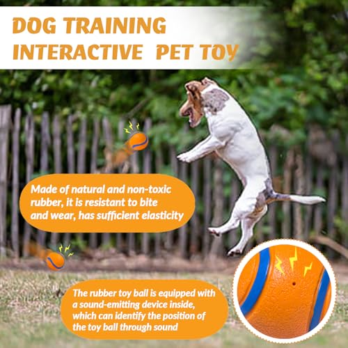 Natural Rubber Sound-Sounding Sog Toy Balls,Dog Toy Ball, with a Groove Design That is Resistant to Bites, Has a High Bounce, Dog Training Interactive Pet Toy, Relieving Pet Anxiety,（small size）2Pack - color: Yellow, size: Small