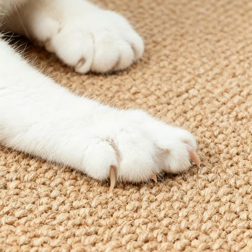 Ordora Large Cat Scratcher Mat: 31.5 X 14 Inch Upgrade Soft Sisal Horizontal Cat Floor Scratching Pad, Cat Scratching Rug Protect Furniture - size: Large mat