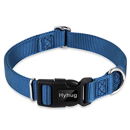 Small Dog Collar Quick-Release Blue| Heavy-Duty Nylon Puppy Collar, Adjustable & Durable Pet Supplies for Boy & Girl Dogs (Small, Classic Blue) - color: Classic Blue, size: Small