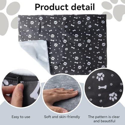 Klmnop Washable Dog Crate Pan Cover, Reversible Cool Side & Warm Side Dog Bed Liner for 36 Inch Pet Cage, Pan Cover Only(Grey) - color: Grey-39 x 27 Inch