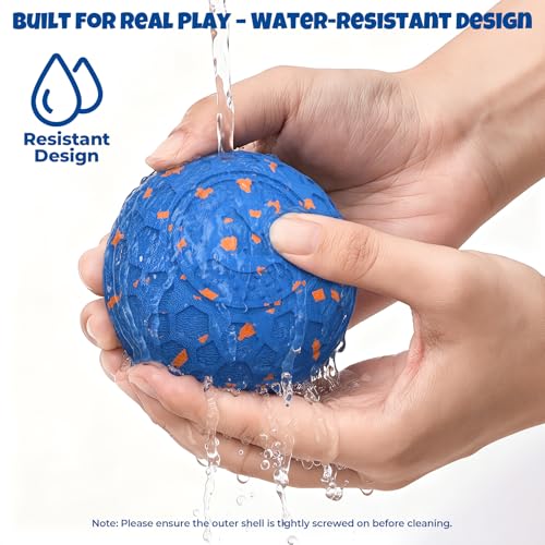 Fsitego Smart Interactive Dog Toy Ball – Automatic Moving, Bouncing & Rolling, 3 Modes, Chew-Proof E-TPU Shell, Waterproof, Rechargeable, for Medium and Large Dogs, Light Blue