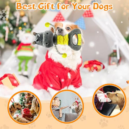 Fuufome Large Squeaky Plush Dog Toys for Small, Medium, and Large Dogs Daily Companionship, Training, Tug of War Puppy Toys to Keep Them Busy - color: Yellow