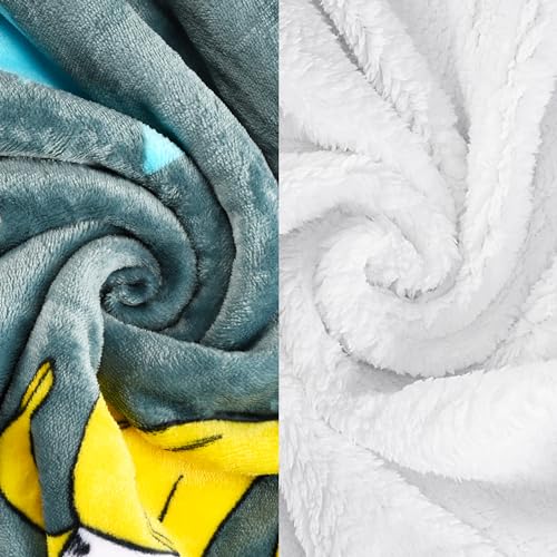 Catalonia Banana Cat Print Sherpa Fleece Throw Blanket, Soft Mink Plush Couch Blanket, Fuzzy Fluffy Comfy Warm Throws, Comfort Caring Gift, 50x60 inches - color: Banana Cat Grey, size: 50"x60"