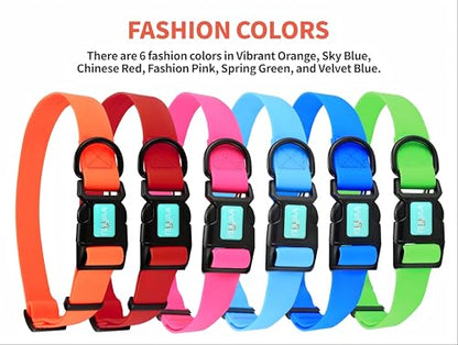 Waterproof Dog Collars,Easy Clean Collar,Adjustable Dog Collars for Small,Medium, Large Dogs(Pink, L) - color: Pink, size: L