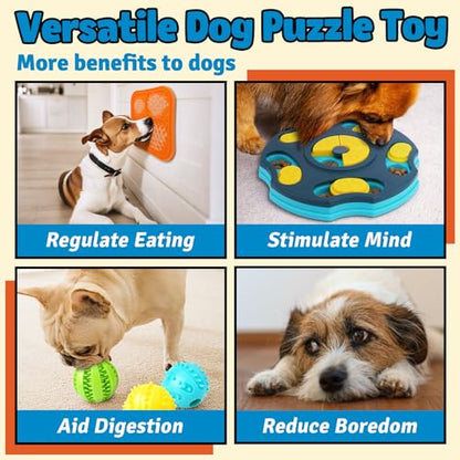 Forfon 9 Pack All-Around Dog Puzzle Toy Set -Mentally Stimulating Dog Enrichment Toys for Small to Medium Smart Dogs, Includes Dog Lick Mat with Suction Cups - color: All-Around Dog Puzzle Toys