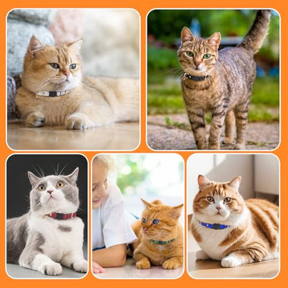 Cat Collar Breakaway with D-Ring and Safety Buckle, Adjustable, Soft Sheep Leather and Lightweight for Kittens and Small Pets(Neck Fit 7.5"-11", Green) - color: Green（7.5" - 11"）