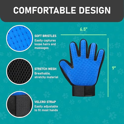 Maxpower Planet Pet Grooming Brush - Double Sided Shedding and Dematting Undercoat Rake Comb for Dogs and Cats,Extra Wide (B1 - Rake, Gloves & Comb, Large) - color: B1 - Rake, Gloves & Comb, size: Large