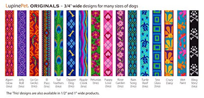 Lupine Step in Dog Harness 3/4" Wide Petunias with 20-30" Girth - size: 3/4" wide; girth adjusts 20-30"