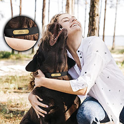 Regal Dog Products Small Black with Custom Engraved Waterproof Dog Collar and Leash Set | Waterproof Dog Collar with Double Buckle & D Ring - 5'ft Leash | Matching Dog Collar and Leash for Dogs - color: Black, size: Small Collar with leash