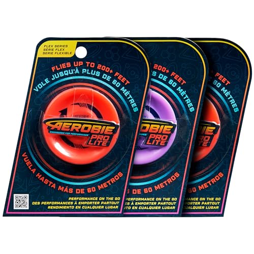 Aerobie Pro Lite 3-Pack Miniature Throwing Discs, Perfect for Kids, Backyard Games & Disc Golf, Outdoor Games for Adults and Family Ages 5 & Up - color: Pro Lite Discs - Pack of 3