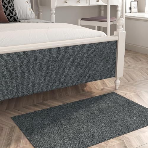 Decotalk Cat Wall Scratcher Adhesive Wall Scratchers for Indoor Cats Dark Grey Peel and Stick Carpet Walls Mounted Cat Scratching Pad 12"x78.7" Gray Corner Walls Scratching Post Furniture Protectors - size: 12" x 78.7"