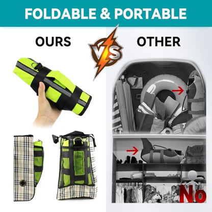 Neon Green Dog Life Jacket for Small Breed with Rescue Handle, High Visibility & Adjustable Pet Life Vest, Safety Buoyancy Vest for Swimming, Boating, Kayaking & Water Sports, S - size: Small