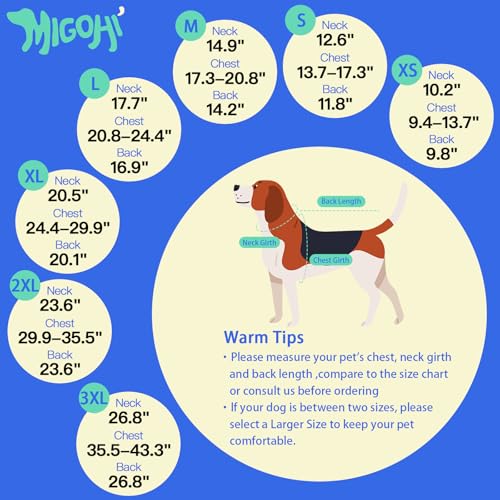 MIGOHI Warm Dog Jacket - Waterproof Small Dog Coat with Furry Collar, Windproof Dogs Fleece Vest, Reflective Cold Weather Coats for Small Dogs, Adjustable Buckle, Poodle,S,ArmyGreen - color: ArmyGreen, size: Small