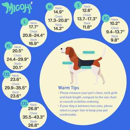 MIGOHI Warm Dog Jacket - Waterproof Small Dog Coat with Furry Collar, Windproof Dogs Fleece Vest, Reflective Cold Weather Coats for Small Dogs, Adjustable Buckle,Poodle,S,DarkBlue - color: DarkBlue, size: Small