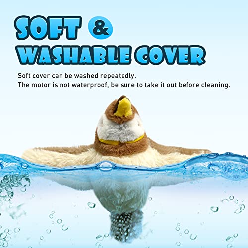 Cat Toys, Flapping Wings Sparrow, No Flying, Chirping Bird Interactive Catnip Toy for Kitten or Small Dogs, Touch Activated, Rechargeable - color: Sparrow