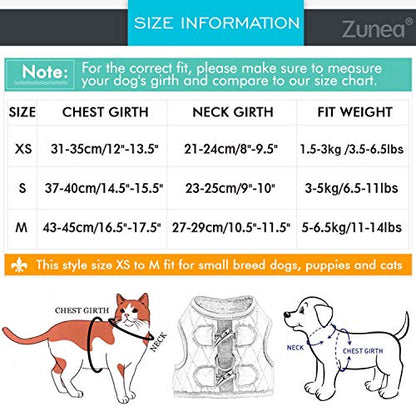 Zunea No Pull Small Dog Girl Harness Dress Escape Proof Cat Kitten Vest Harness Leash Set Step-in Soft Cotton Padded Polka Dot Jacket Chihuahua Puppy Clothes with Cute Bow for Walking Black M - color: black bows, size: M (Chest:16.9-17.7", Neck:10.6-11.4"