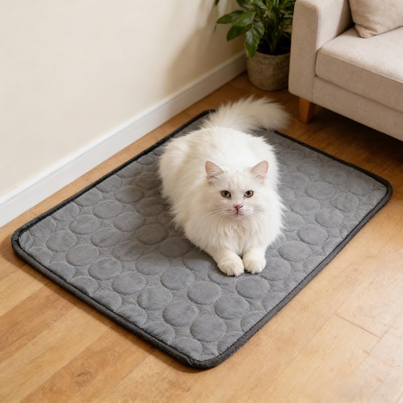 1pcs Dog Bed Cover Pet Blanket for Furniture Bed Couch Sofa Reversible, Breathable, Washable Pet Blankets, Dog Cooling Mat, Dark Grey, 50 * 40cm - color: Dark Grey, size: 50*40cm